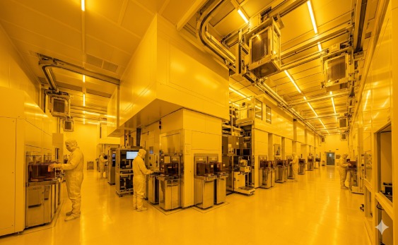 High-tech semiconductor cleanroom with aluminum honeycomb panels