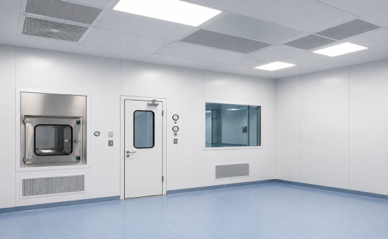 Cleanroom installation lifecycle guide showing cleanroom design and construction with wall panels ceiling grid HVAC and maintenance access