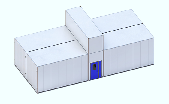 Sistem dinding yang dapat dilepas adalah teknologi utama dalam ruang bersih modular.
    